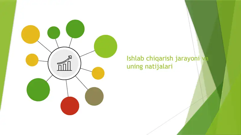 Ishlab chiqarish jarayoni va uning natijalari