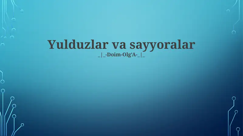 Yulduzlar tasnifi
