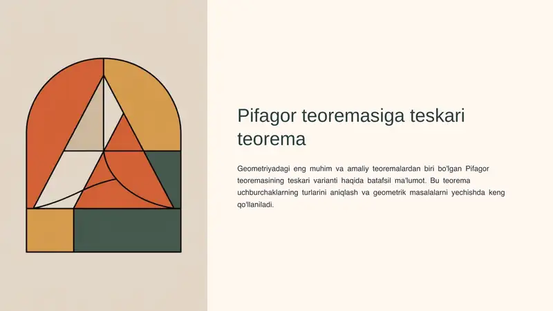 Pifagor teoremasiga teskari teorema