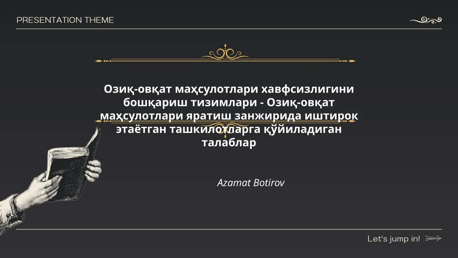 Озиқ-овқат маҳсулотлари хавфсизлигини бошқариш тизимлари