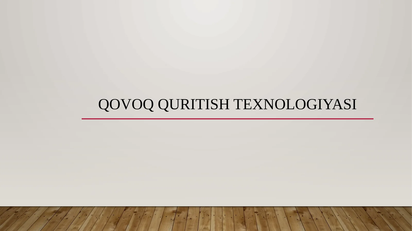 Qovoqquritishtexnologiyasi