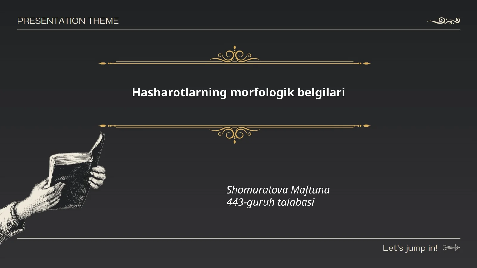 Hasharotlarning morfologik belgilari