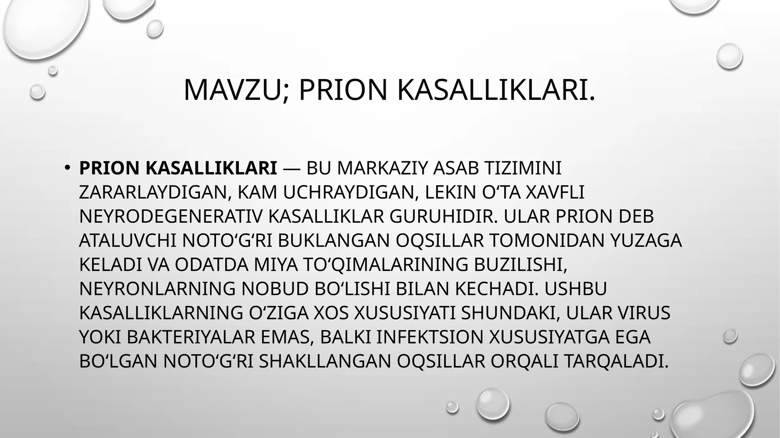 prion kasalliklari