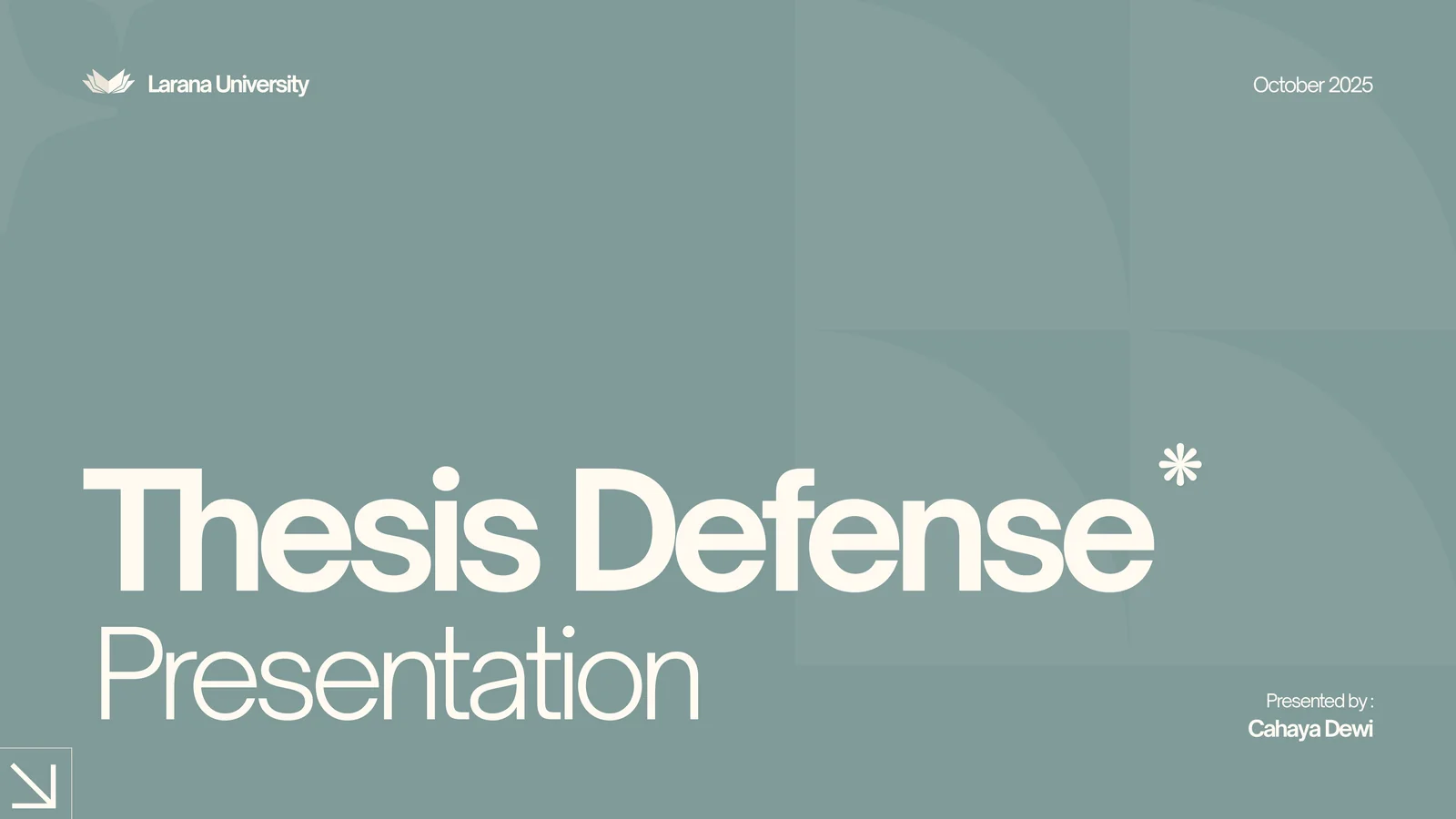 Thesis Defense Presentation