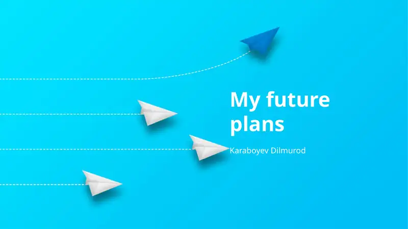 My future plans
