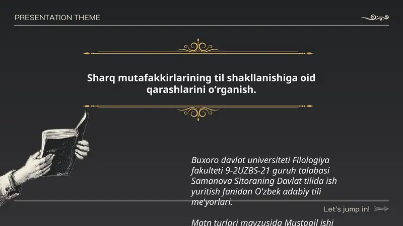 Matn turlari mavzusida Mustaqil ishi