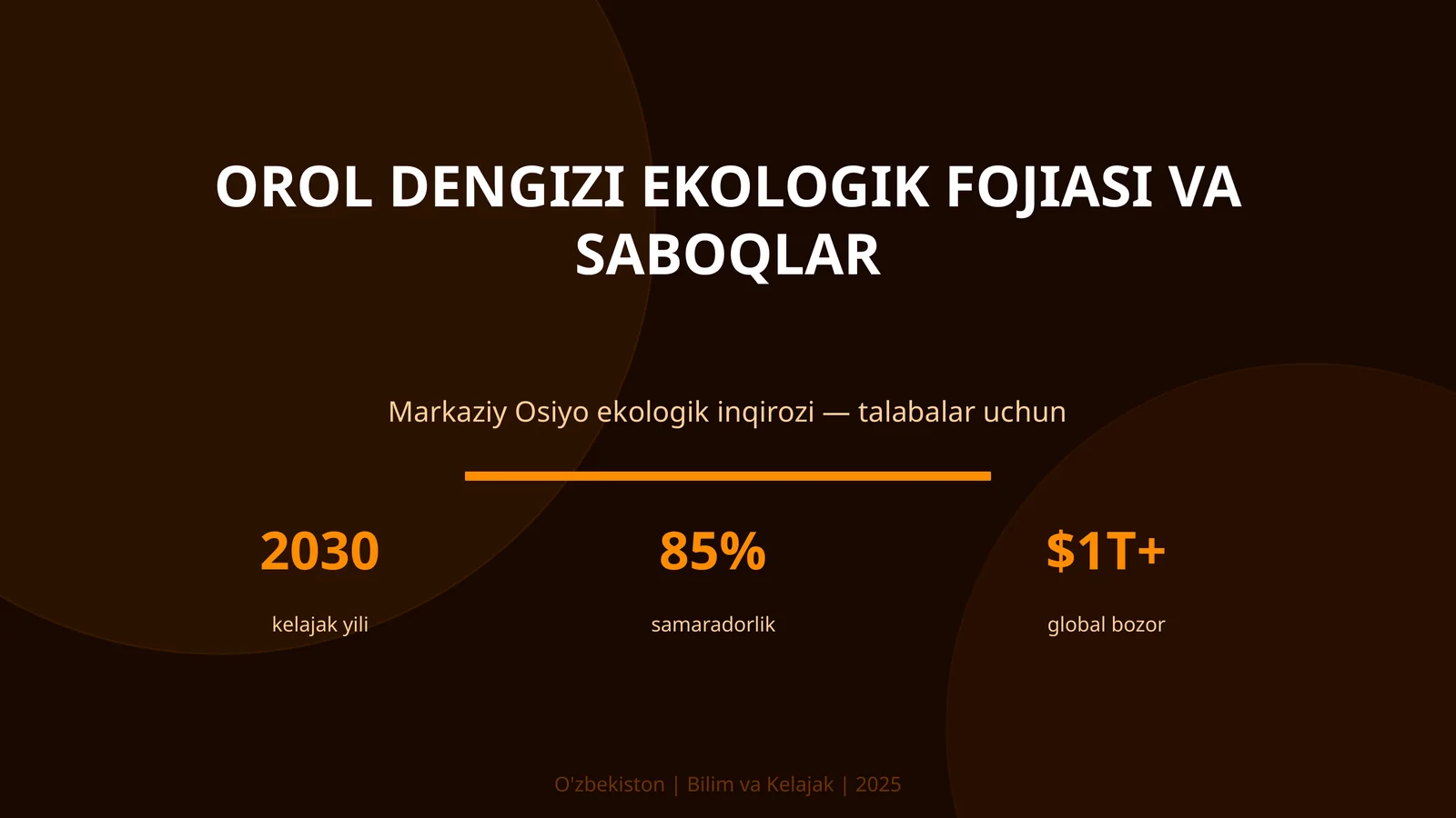 Orol dengizi ekologik fojiasi va saboqlar