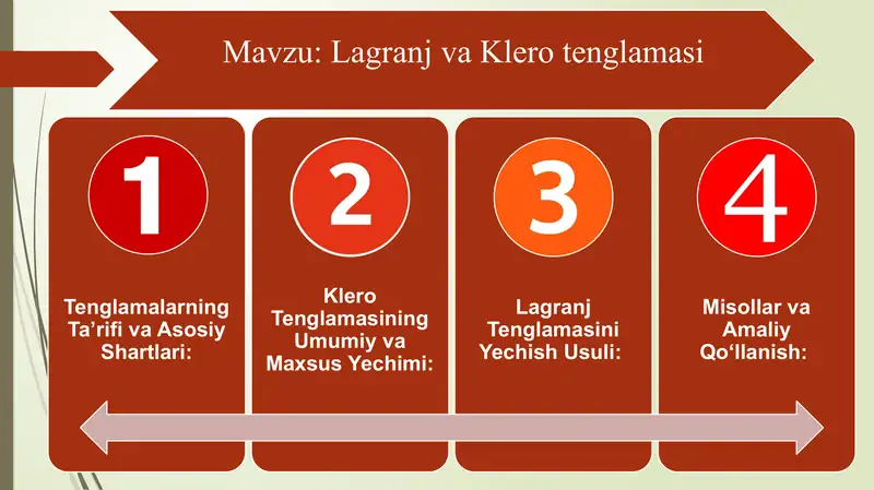 Lagranj va Klero tenglamalari