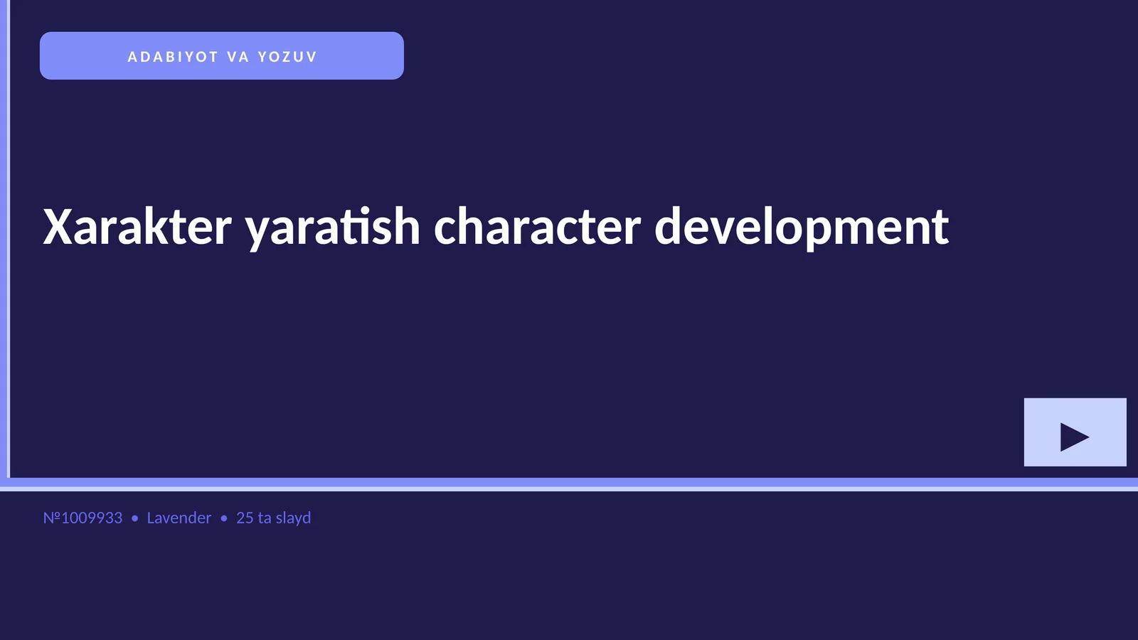 Xarakter yaratish character development