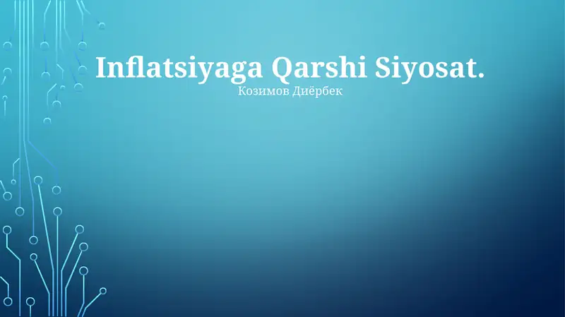 Inflyatsiya: ta'rifi va sabablari