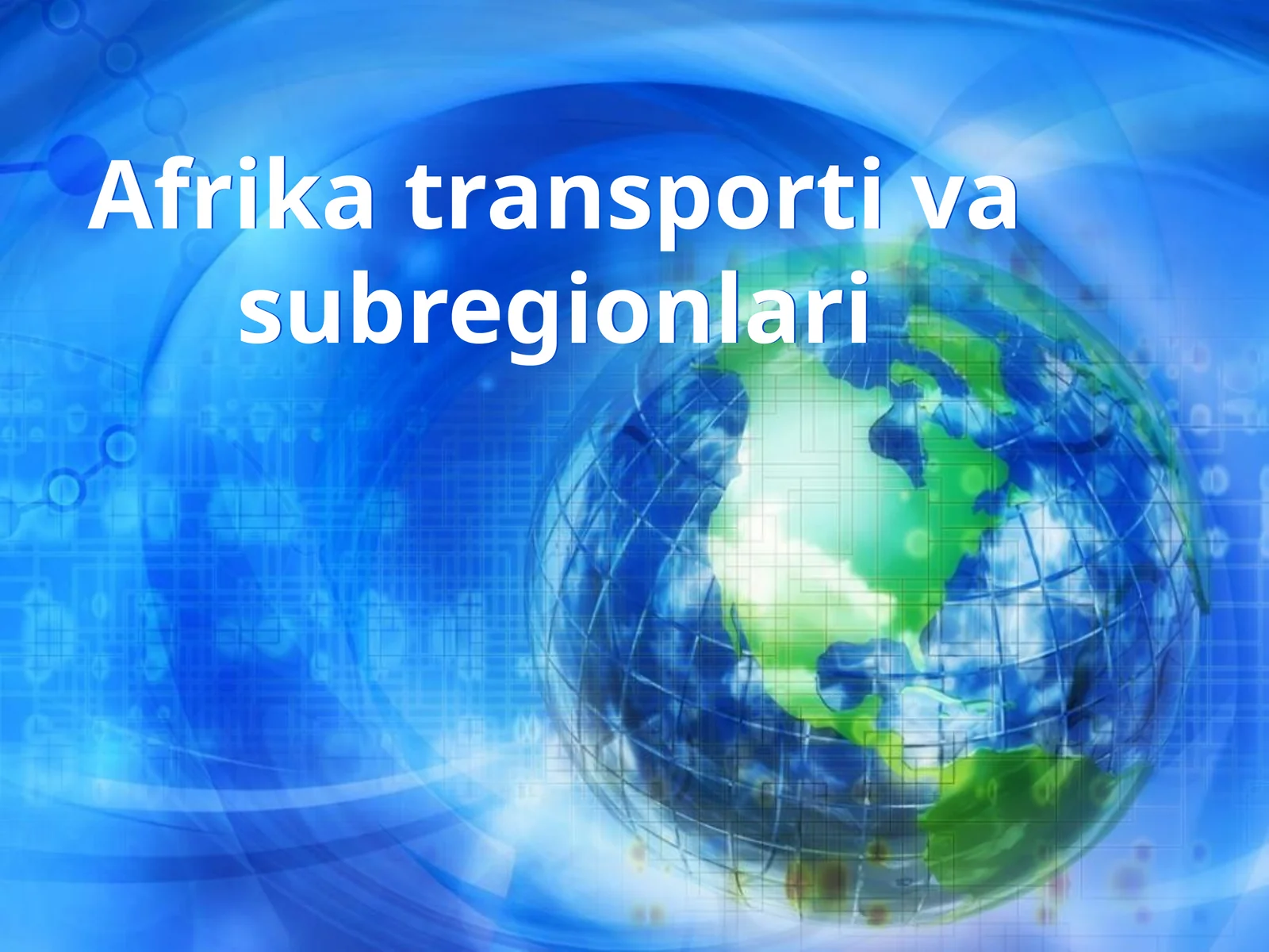 Afrika transporti va subregionlari