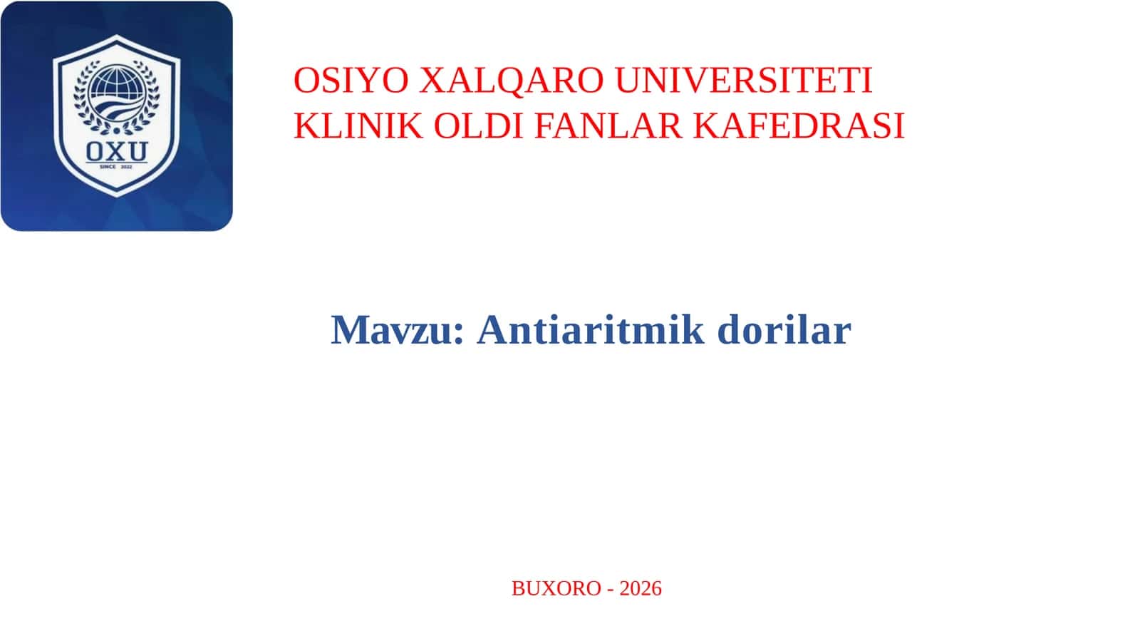 Antiaritmik dorilar