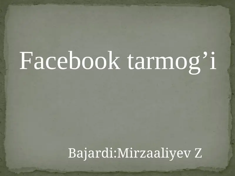 Facebook