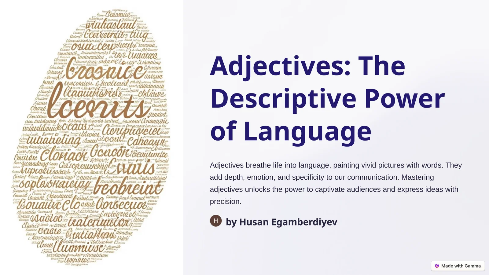Adjectives: The Descriptive Power of Language