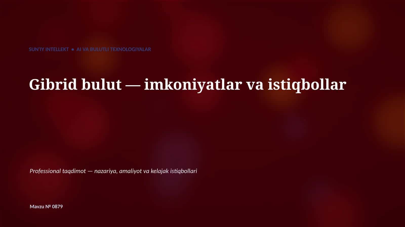 Professional taqdimot — nazariya, amaliyot va kelajak istiqbollari