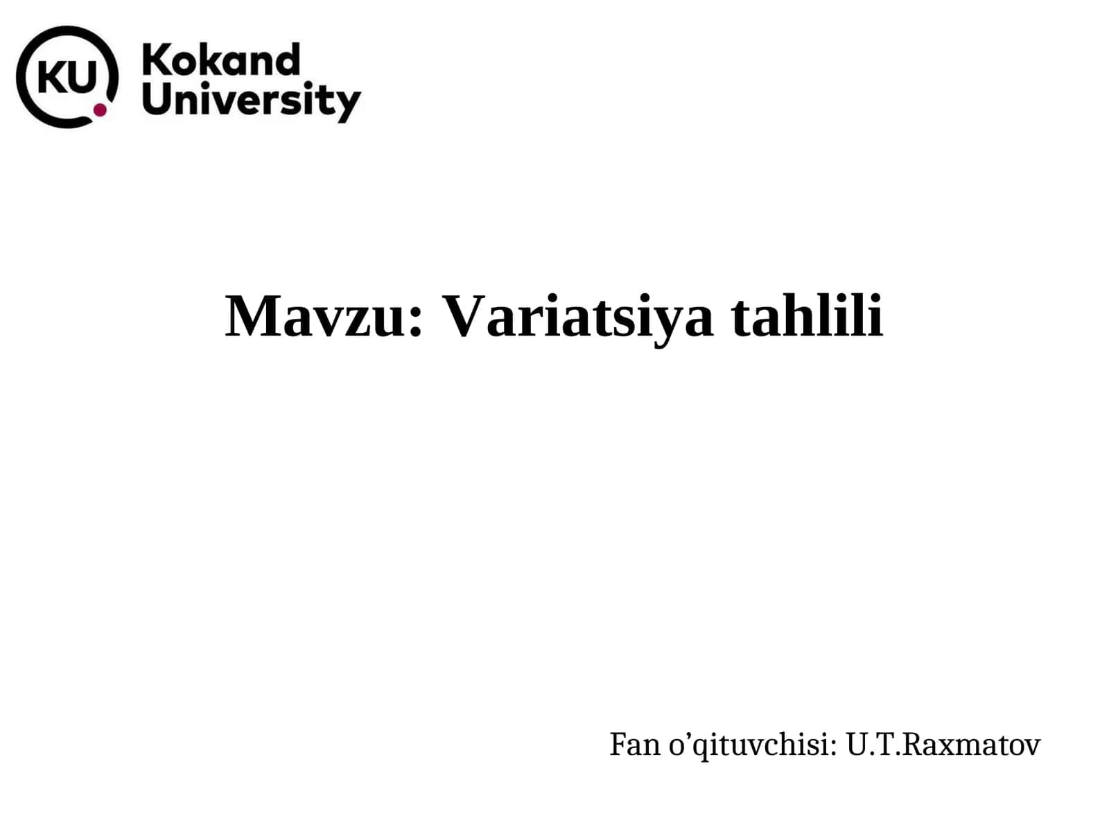 Variatsiya tahlili