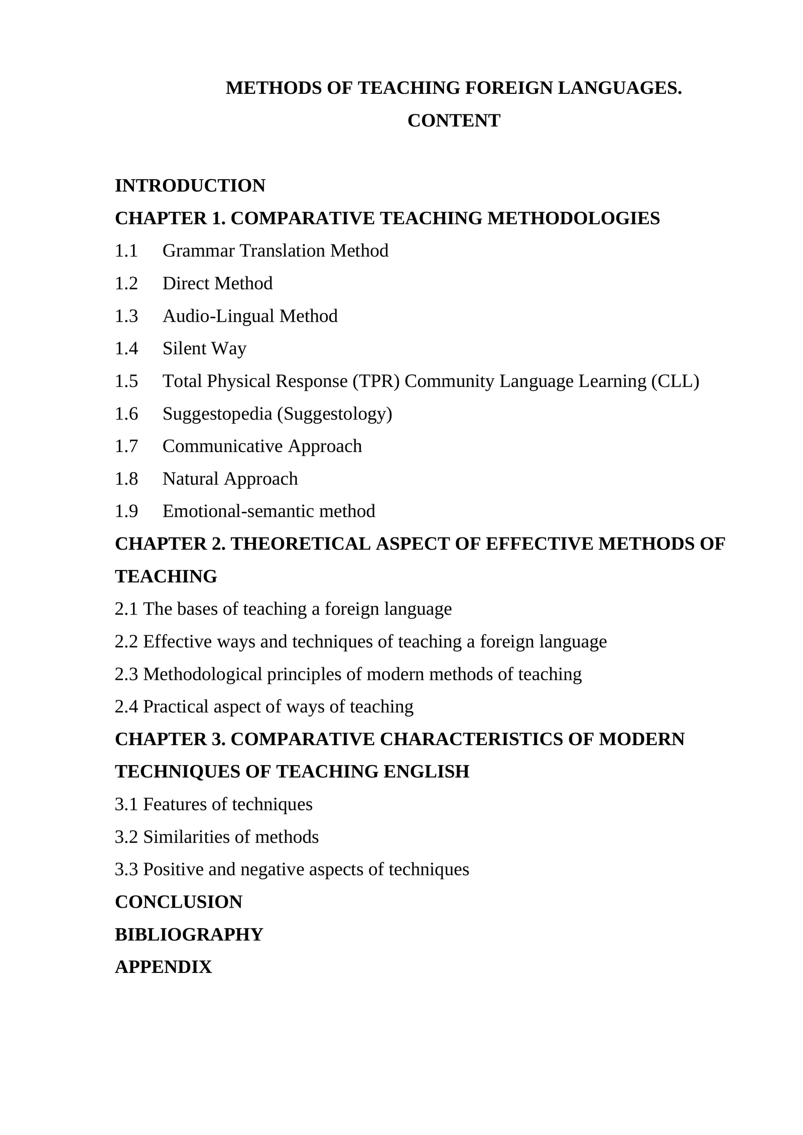 Methods of Teaching Foreign Languages