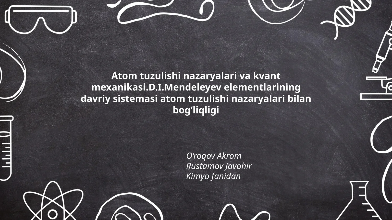 Atom tuzulishi nazaryalari va kvant mexanikasi