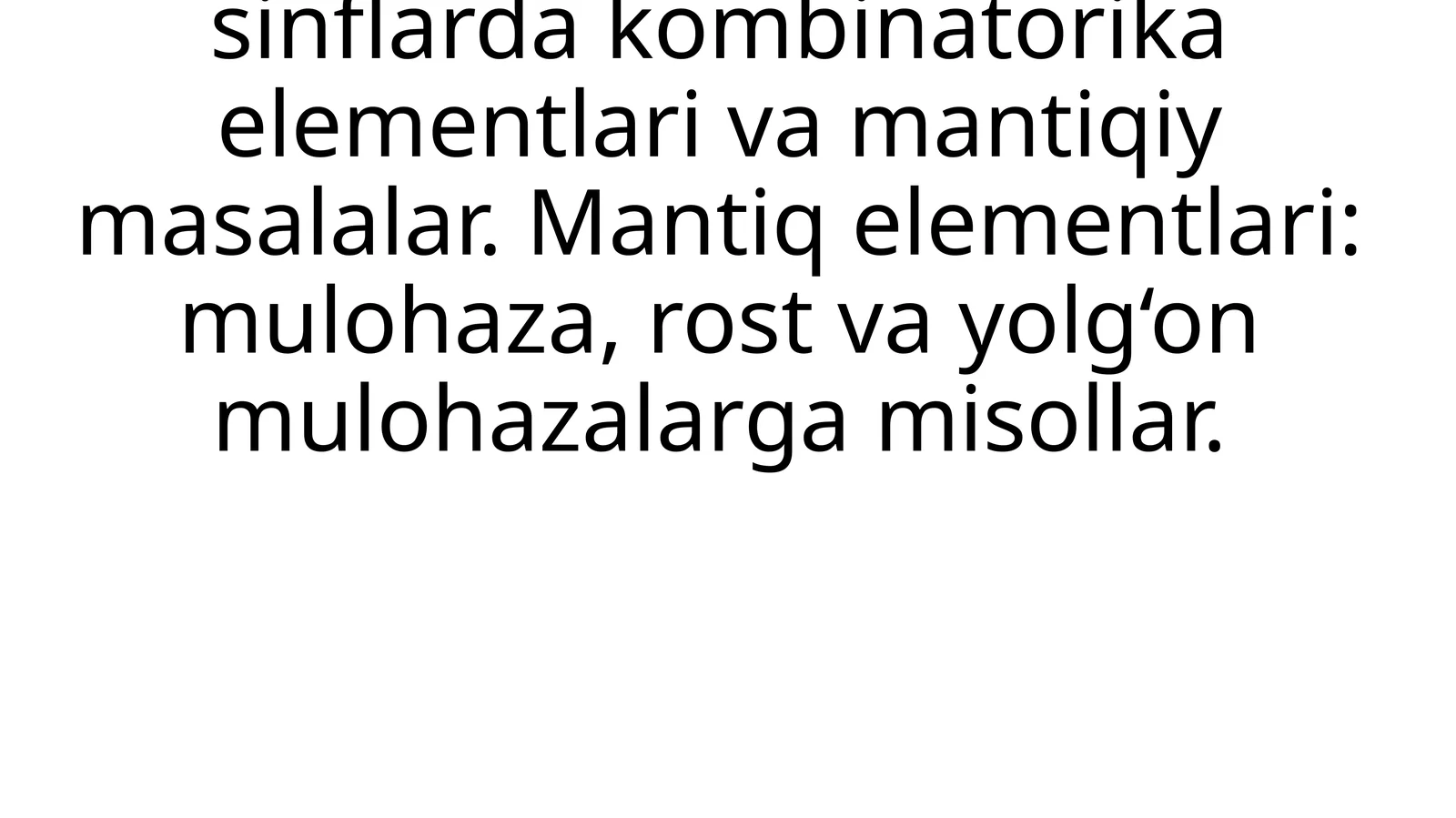 Tenglamalar yechish metodikasi