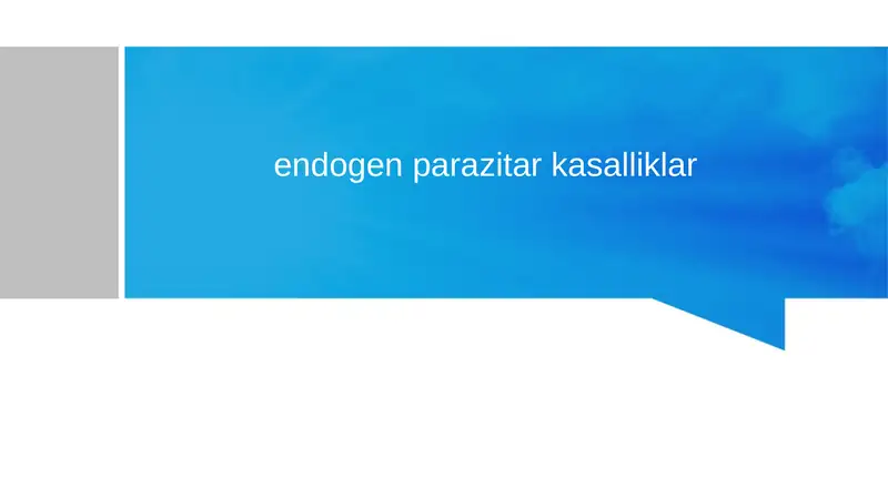 Endogen parazitar kasalliklar