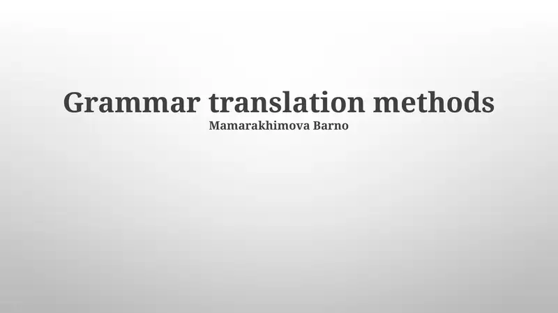 Análisis Gramatical y su Relación con la Traducción