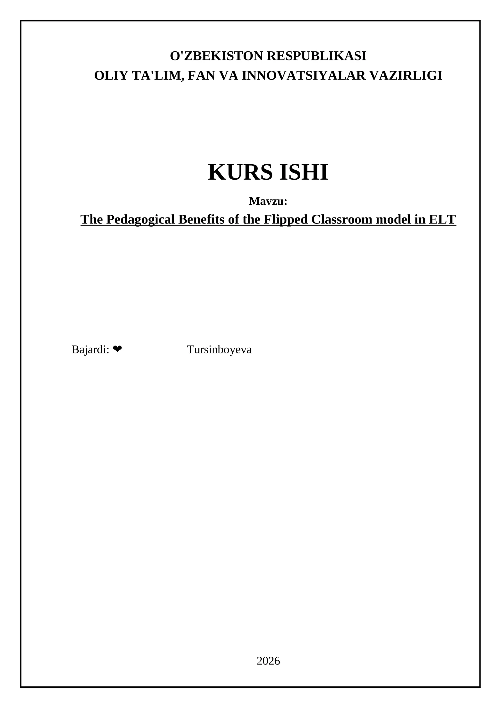 The Pedagogical Benefits of the Flipped Classroom model in ELT