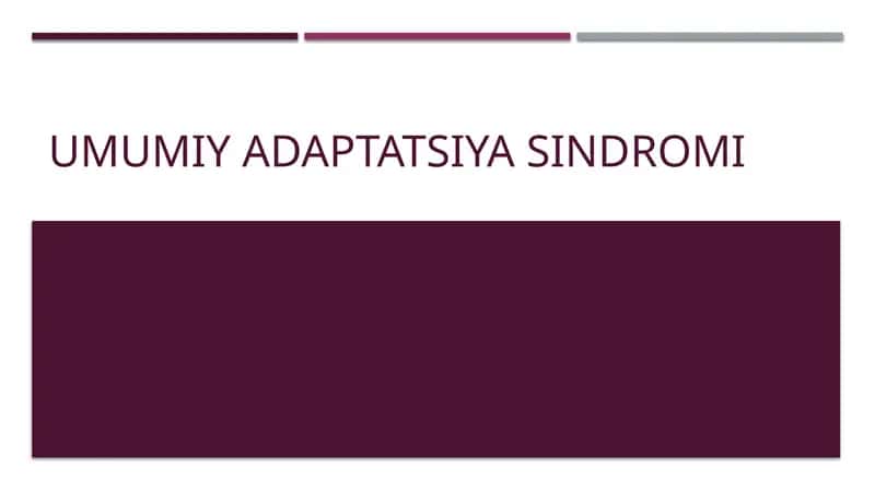 Umumiy adaptatsiya sindromi
