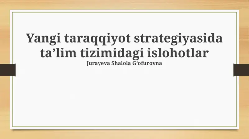 Ta'limda Innovatsiyalar va Raqamli Texnologiyalar