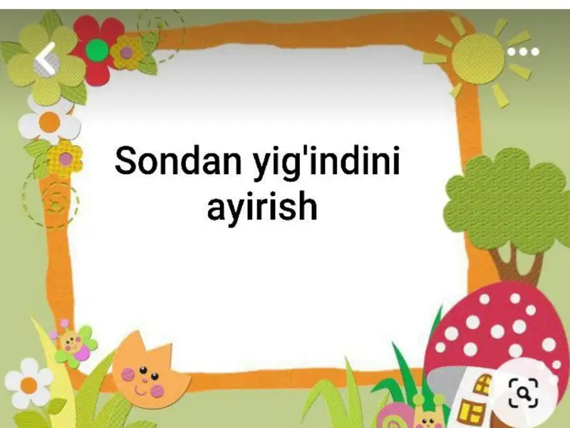 Sondan yig'indini ayirish prezentatsiya