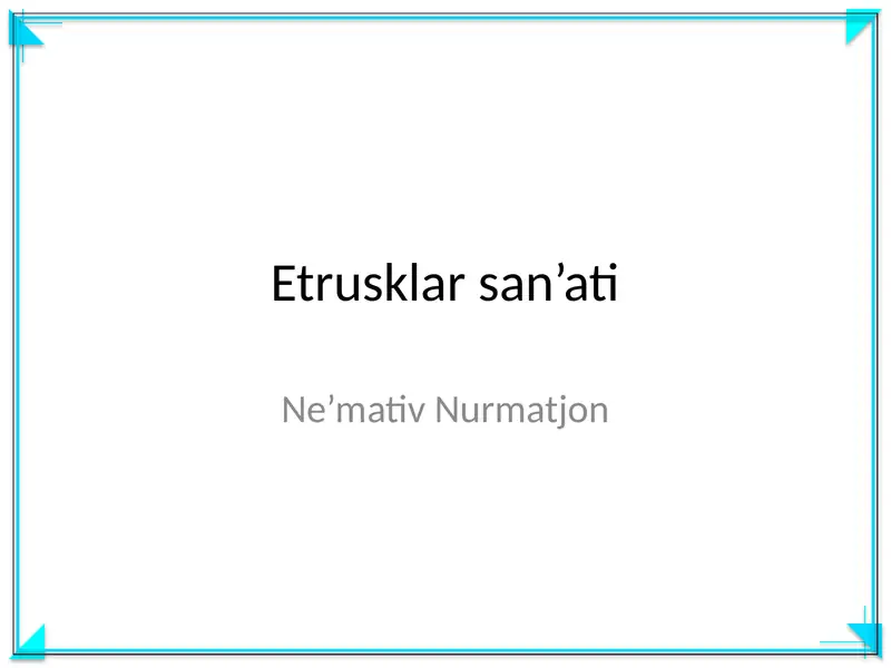 Etrusklar san’ati