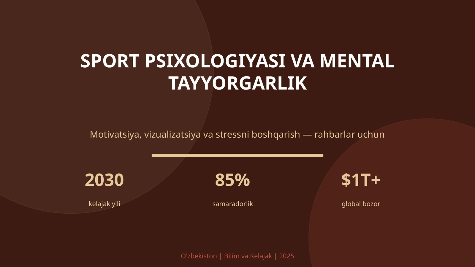 SPORT PSIXOLOGIYASI VA MENTAL TAYYORGARLIK
