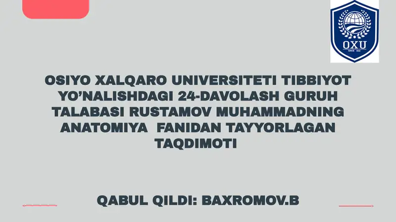 bosh miya pardalarining vena bo'shliqlari va sisternalari.Likvor suyuqligi