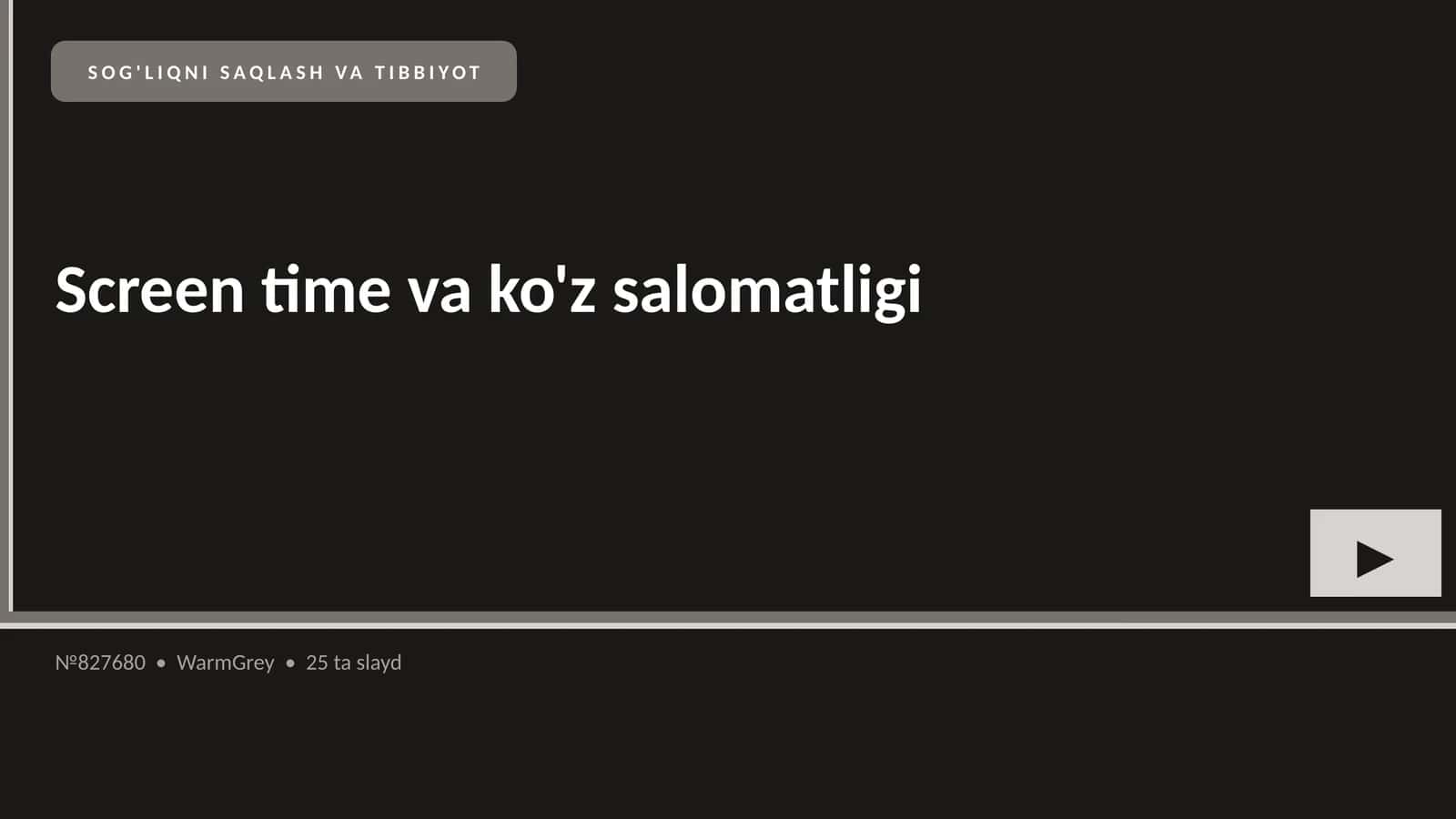 Screen time va ko'z salomatligi