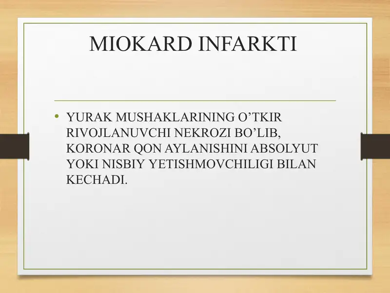 MIOKARD INFARKTI