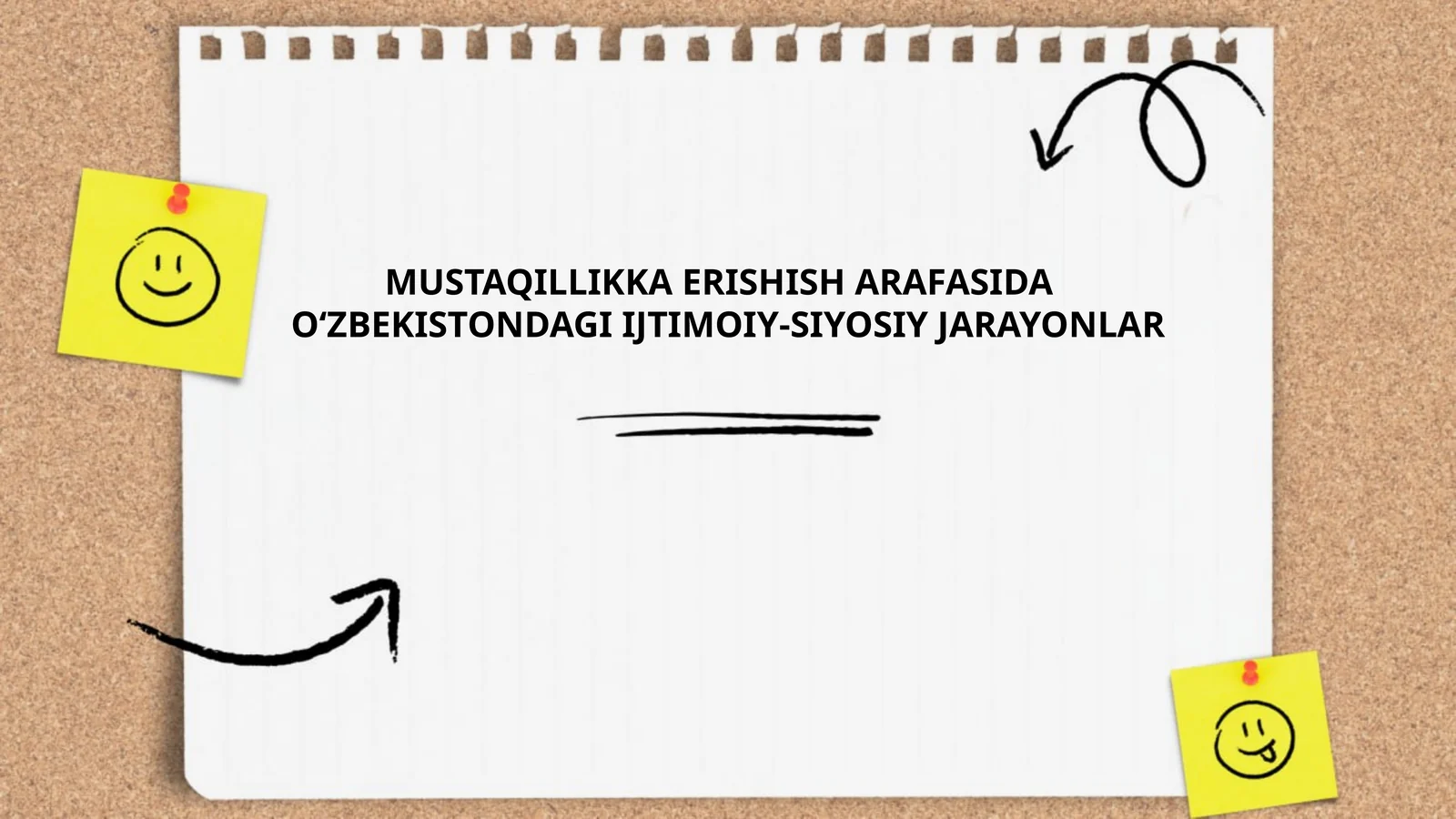 MUSTAQILLIKKA ERISHISH ARAFASIDA O‘ZBEKISTONDAGI IJTIMOIY-SIYOSIY JARAYONLAR