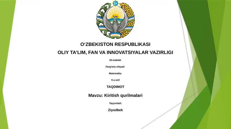 Kiritish qurilmalari