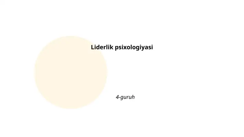 Liderlik psixologiyasi