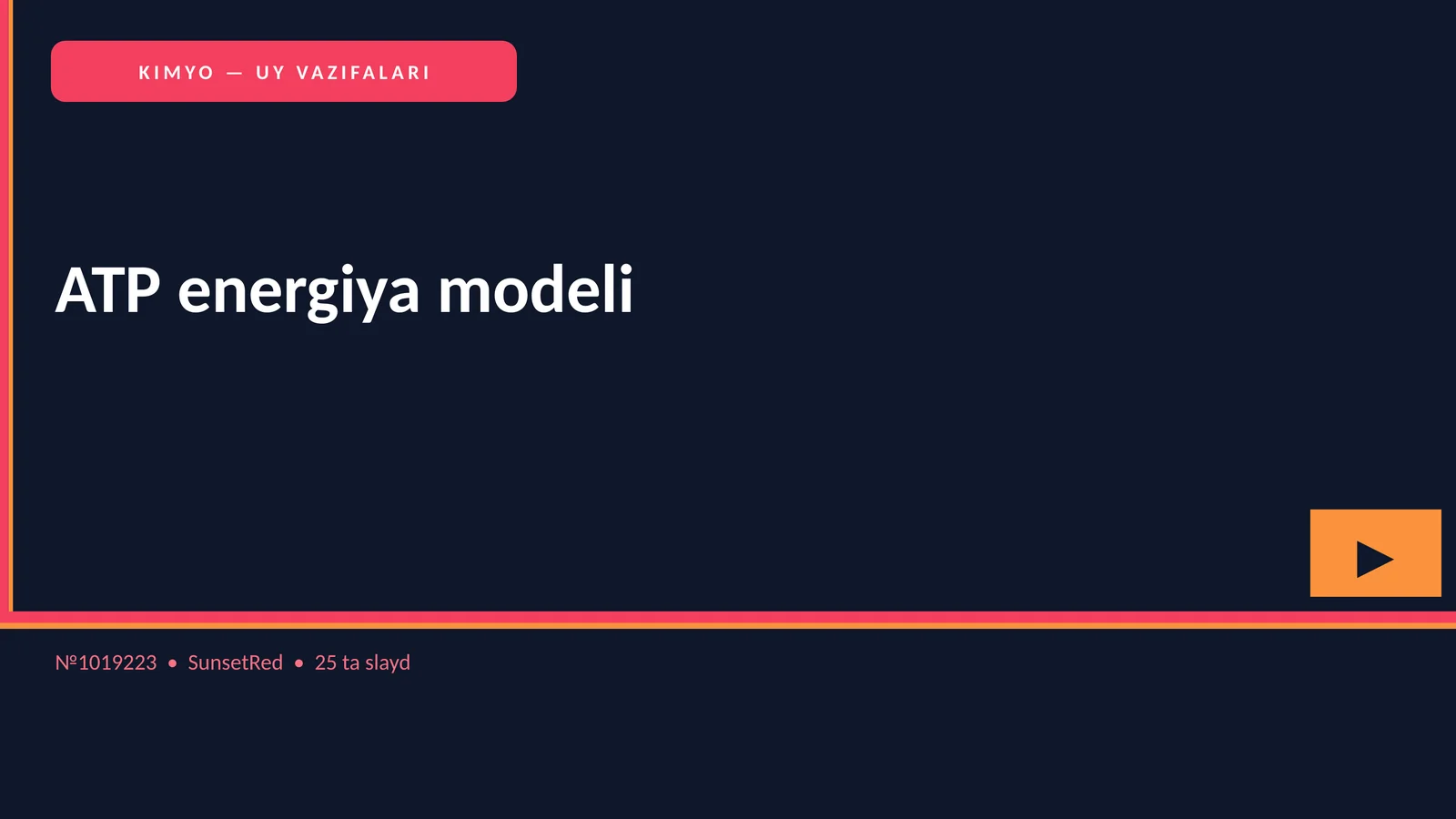 KIMYO — UY VAZIFALARI